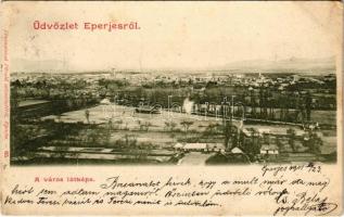 1901 Eperjes, Presov; látkép. Fénynyomat Divald műintézetéből / general view (EK)