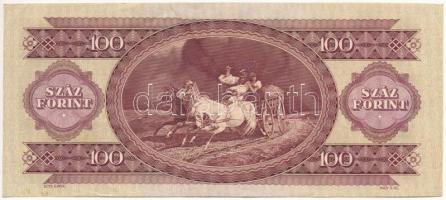 1975. 100Ft " B 412 010193" papírráncból eredő látványos nyomathibával T:I 
Adamo F33