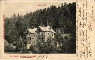 1904 Stószfürdő, Stoósz-fürdő, Kúpele Stós; Mária villa. Wlaszlovits Gusztáv kiadása / villa (ázott / wet damage)