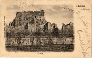 1904 Léva, Levice; várrom. Schulcz Ignác kiadása / Levicky hrad / castle ruins (EK)