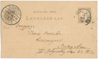 1899 (Vorläufer) Kunszentmiklós, kézzel festett művészlap (vágott / cut)