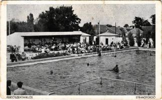 1941 Fertőszentmiklós, strand, fürdőzők (szakadás / tear)