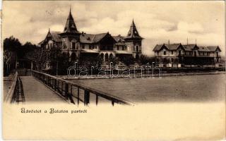 1922 Keszthely, Hullám és Balaton szálloda a parton (EB)