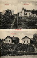 1911 Révfülöp, Kis villa, Sántha villa, Kaszás villa. Schwarcz József kiadása