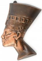 Réz Nofertiti fejes fali dísz. 26 cm