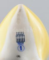 Zsolnay porcelán modern váza, tervező: Török János, kézzel festett, jelzett, kopásnyomokkal, mázhibá...