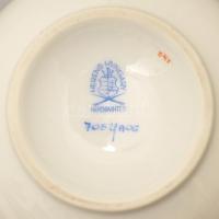 Herendi narancs Apponyi mintás váza. Kézzel festett, jelzett, hibátlan. 15,5 cm