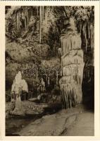 Aggteleki cseppkőbarlang, belső. Képzőművészeti Alap - képeslapfüzetből