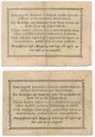 1849. 15kr + 30kr "Kossuth bankó" T:III 
Adamo G102, G103