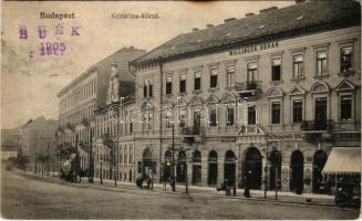 1905 Budapest I. Willinger Udvar, Szokolovits Gyula, Végh Lajos, Zabor és papírkereskedés üzlete. Krisztina körút 85-87. (fl)