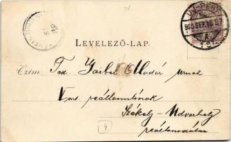 1900 Budapest IV. Újpest, Állami polgári leányiskola. Schön Bernát kiadása (EK)