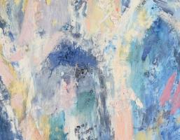 Gulyás Dénes (1927-2003): Budapest, parlamenti részlet. Olaj, farost, jelzett. Keretben 78x78 cm