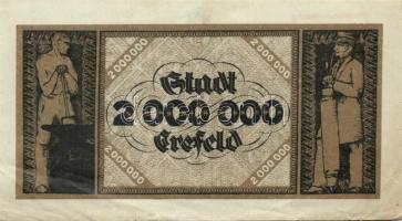 Német Birodalom/Weimari Köztársaság/Crefeld 1923.8.13. 2000.000M piros zónabélyegzővel T:II