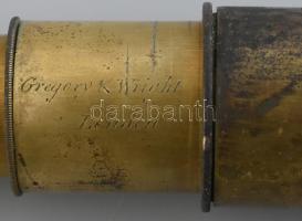 Régi réz látcső kihúzható 14 cm