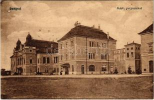 1925 Szeged, MÁV pályaudvar. vasútállomás. Vasúti levelezőlapárusítás 9210.