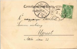 1904 Nevesinje, Gruss aus der Herzegovina / Bosnian folklore + "K.und k. Milit. Post Nevesinje&...
