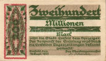 Német Birodalom/Weimari Köztársaság/Crefeld 1923.9.19. 200.000.000M T:II