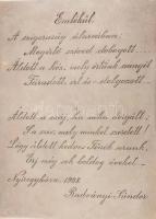 Ezüst (Ag) tárca, gravírozásokkal, feliratokkal, jelzett 183 g 12x8 cm