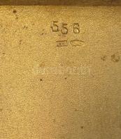 Ezüst (Ag) tárca, gravírozásokkal, feliratokkal, jelzett 183 g 12x8 cm