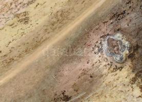 Ezüst (Ag) tálca, jelzett 217 g d: 22 cm