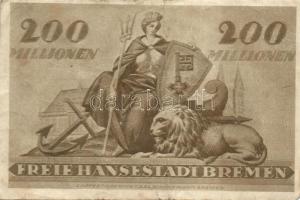 Német Birodalom/Weimari Köztársaság/Bremen 1923.09.29. 200.000.000M sorszám betűvel T:II-