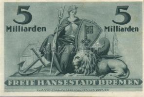 Német Birodalom/Weimari Köztársaság/Bremen 1923.10.20. 5000.000.000M T:I-