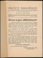 1942 Rákóczi Sakkhíradó, a II. Rákóczi Ferenc levelezési emlékverseny hivatalos közlönye II. évfolya...