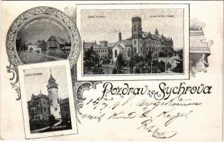 1898 (Vorläufer) Sychrov, Zámek Sychrov, Stará Hospoda / castle, old inn. Art Nouveau, floral (EK)