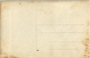 1915 Osztrák-magyar katonák hölggyel / WWI Austro-Hungarian military, soldiers with lady. photo (fl)