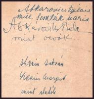 1950 Apáti Abkarovics Béla (1888-1957) nagybányai, majd szentendrei festőművész autográf aláírása sz...