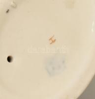 Zsolnay porcelán kisfiú labdával, kézzel festett, jelzett, (tervező:Sinkó András), hibátlan, m:11,5 ...