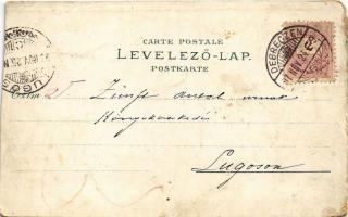 1897 (Vorläufer) Debrecen, színház, Kereskedelmi Akadémia, Királyi tábla, Kossuth utcai Református t...