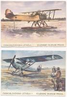 11 db MODERN csehszlovák repülőgépes képeslap / 11 modern Czechoslovakian aircraft postcards