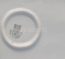 Zsolnay porcelán kisfiú tyúkocskával, fehér mázas, jelzett, (tervezte: Sinkó András), apró mázhibákk...