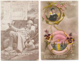 20 db RÉGI katonai képeslap és fotó: magyar és külföldi / 20 pre-1945 military postcards and photos:...