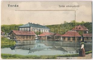 Torda, Turda; Sóbányafürdő. Fodor Domokos kiadása. leporellólap 10 képpel / spa, salt bath. Leporellocard with 10 pictures (EK)