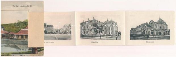 Torda, Turda; Sóbányafürdő. Fodor Domokos kiadása. leporellólap 10 képpel / spa, salt bath. Leporell...