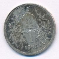 Ausztria 1895. 1K Ag "Ferenc József" T:3 patina Austria 1895. 1 Corona Ag "Franz Jose...