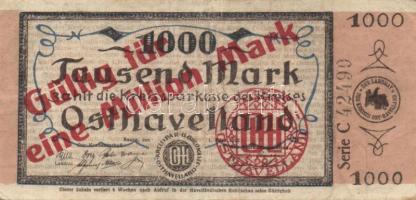 Német Birodalom/Weimari Köztársaság/Nauen 1923.3.1. 1000M 1000.000.000M fny-sal T:II/III
