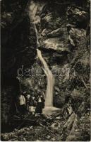 1926 Sztracenai-völgy, Ztracená, Stracenovska dolina, Stratena; vízesés, turisták / waterfall, tourists