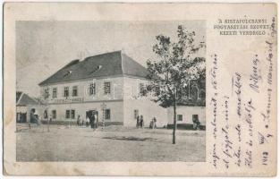 1918 Kistapolcsány, Topolcianky; Fogyasztási szövetkezet vendéglője / restaurant (ázott / wet damage)