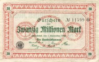 Német Birodalom/Weimari Köztársaság/Osnabrück 1923.9.1. 20.000.000M T:II+