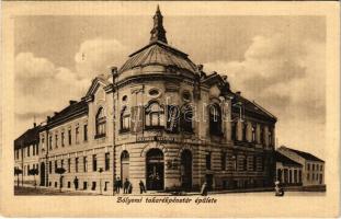 1916 Zólyom, Zvolen; Takarékpénztár épülete, Schlesinger Testvérek üzlete / savings bank, shop