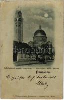 1899 (Vorläufer) Pancsova, Pancevo; Felsővárosi szerb templom, este. C. Wittigschlager / Serbian church, night (Rb)