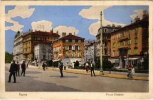 1911 Fiume, Rijeka; Piazza Elisabeta, Caffe Adria / square, cafe shop / Erzsébet tér, kávéház
