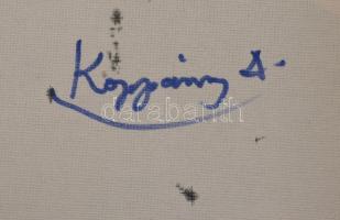 Koppány Attila (1947-): 2214. Akril, vászon. Jelzett a hátoldalon. Fa keretben. 40x30 cm