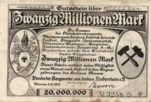 Német Birodalom/Weimari Köztársaság/Moers 1923.9.4. 20.000.000M T:II/III