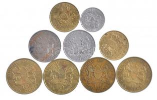 Kenya 1967-1991. 5c-1Sh (9xklf) T:2-3 Kenya 1967-1991. 5 Cents - 1 Shilling (9xdiff) C:XF-F