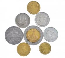 Thaiföld 8db-os érmetétel T:2-3 Thailand 8pcs coin lot C:XF-F