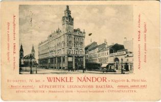 1900 Budapest V. Winkle Nándor képkeret raktára. Kígyó tér 5. Párisi ház (fa)